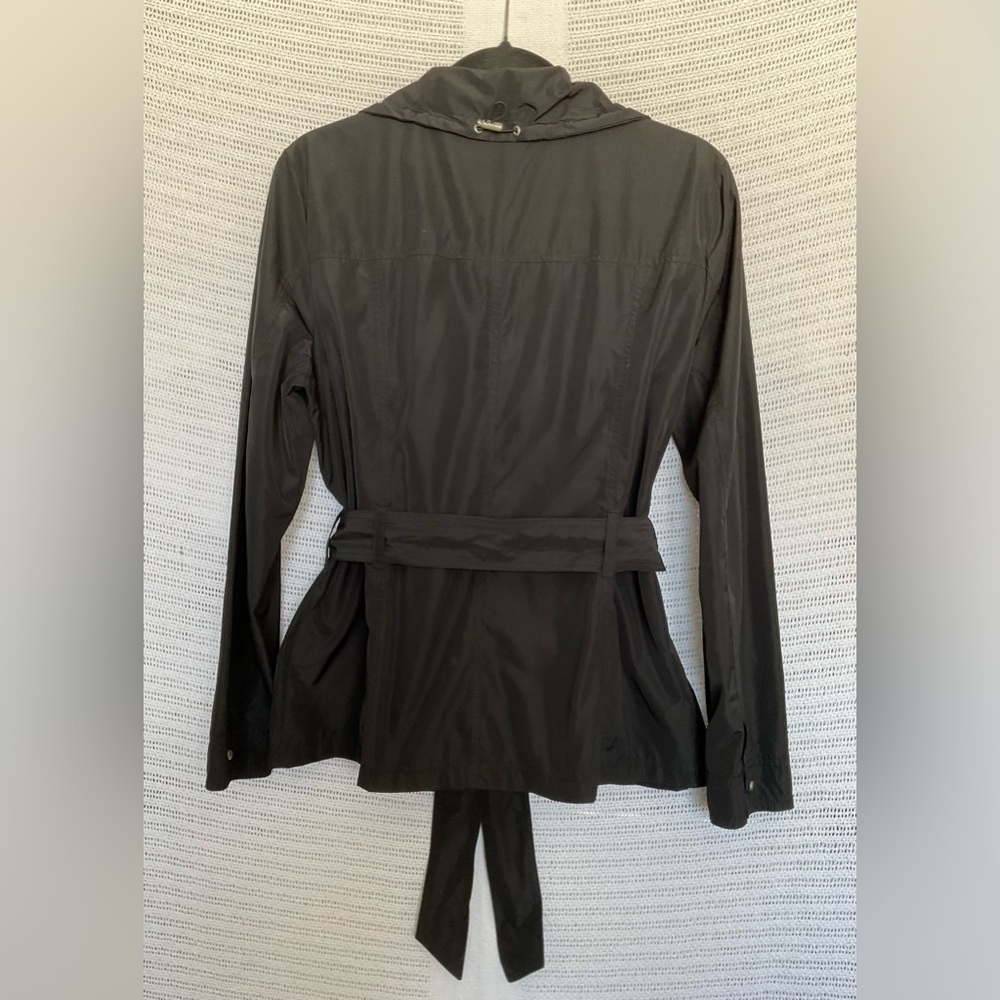 Dana Buchman Black Utility Jacket with Tailored Fit and Silver Hardware - Picture 2 of 4